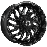 Gloss Black - Milled Edge 20x9.0 6x135/6x139.7 Conical TIS Wheels