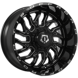 Gloss Black - Milled Edge 20x10.0 5x139.7/5x150 Conical TIS Wheels