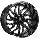 Gloss Black - Milled Edge 20x10.0 6x135/6x139.7 Conical TIS Wheels