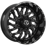Gloss Black - Milled Edge 20x10.0 8x170 Conical TIS Wheels
