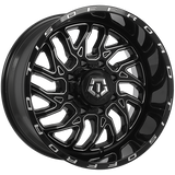 Gloss Black - Milled Edge 20x10.0 8x180 Conical TIS Wheels