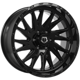 Gloss Black 20x10.0 6x139.7 Conical TIS Wheels