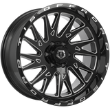 Gloss Black - Milled Edge 20x10.0 6x135 Conical TIS Wheels