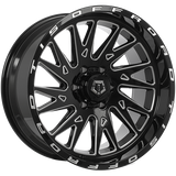 Gloss Black - Milled Edge 20x10.0 6x139.7 Conical TIS Wheels