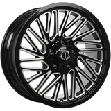 Gloss Black - Milled Edge 20x9.0 5x127/5x139.7 Conical TIS Wheels