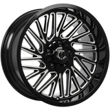 Gloss Black - Milled Edge 20x10.0 5x127/5x139.7 Conical TIS Wheels