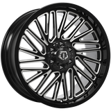 Gloss Black - Milled Edge 22x10.0 6x135/6x139.7 Conical TIS Wheels