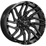 Gloss Black - Milled Edge 22x10.0 6x135/6x139.7 Conical TIS Wheels