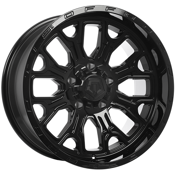 Gloss Black 20x10.0 5x139.7/5x150 Conical TIS Wheels