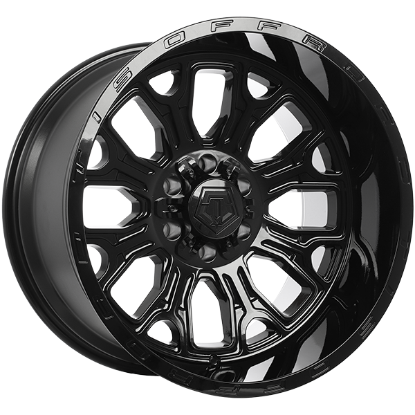 Gloss Black 20x12.0 6x135/6x139.7 Conical TIS Wheels