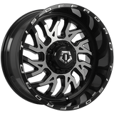 Gloss Black - Machined Face 22x12.0 8x165.1 Conical TIS Wheels