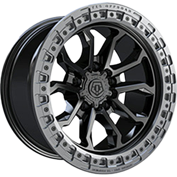 Satin Black 20x9.0 6x139.7 Conical TIS Wheels