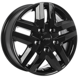 Gloss Black 16x6.0 5x130 Conical ART Replica