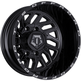 Gloss Black - Milled Edge 20x8.2 8x210 Conical TIS Wheels