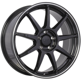 Gloss Black - Machined Lip 15x6.0 5x100 Conical DAI Wheels