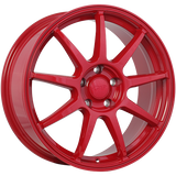 Translucent Red 17x7.5 5x114.3 Conical DAI Wheels