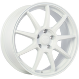 Satin White 18x7.5 5x114.3 Conical DAI Wheels