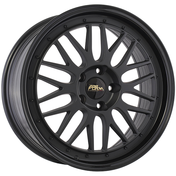 Satin Black - Gloss Black Lip 18x8.0 5x114.3 Conical 720 Form