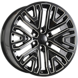 Gloss Black - Milled Edge 24x10.0 6x139.7 Conical ART Replica