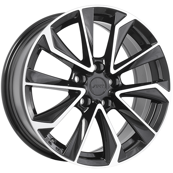 Gloss Black - Machined Face 19x7.5 5x114.3 Flat OE ART Replica