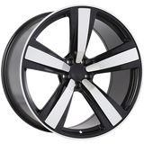 Gloss Black - Machined Face 21x10.0 5x112 Radius R14 ART Replica