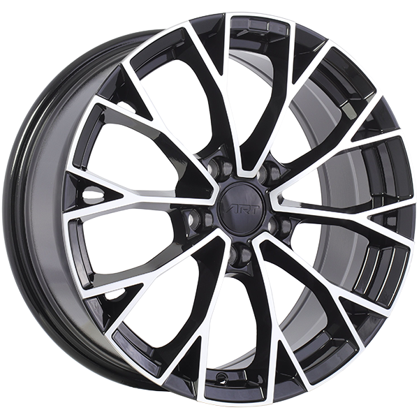 Gloss Black - Machined Face 18x7.5 5x112 Radius R13 ART Replica