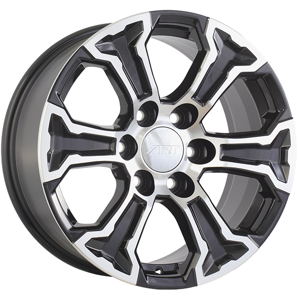 Gloss Black - Machined Face 18x8.5 6x139.7 Conical ART Replica