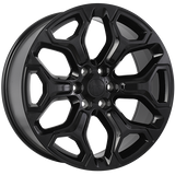 Gloss Black 22x9.0 6x139.7 Conical ART Replica