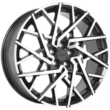 Gloss Black - Machined Face 20x8.0 5x108 Conical ART Replica