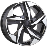 Gloss Black - Machined Face 17x7.0 5x114.3 Conical ART Replica