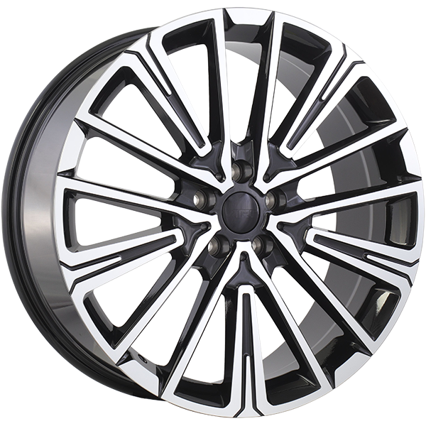 Gloss Black - Machined Face 20x8.0 5x112 Conical ART Replica