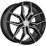 Gloss Black - Machined Face 19x8.5 5x114.3 Conical Ruffino