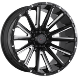 Gloss Black - Milled Edge 20x12.0 6x139.7 Conical Forged Wheels
