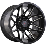 Gloss Black - Milled Edge 20x10.0 6x135/6x139.7 Conical Forged Wheels