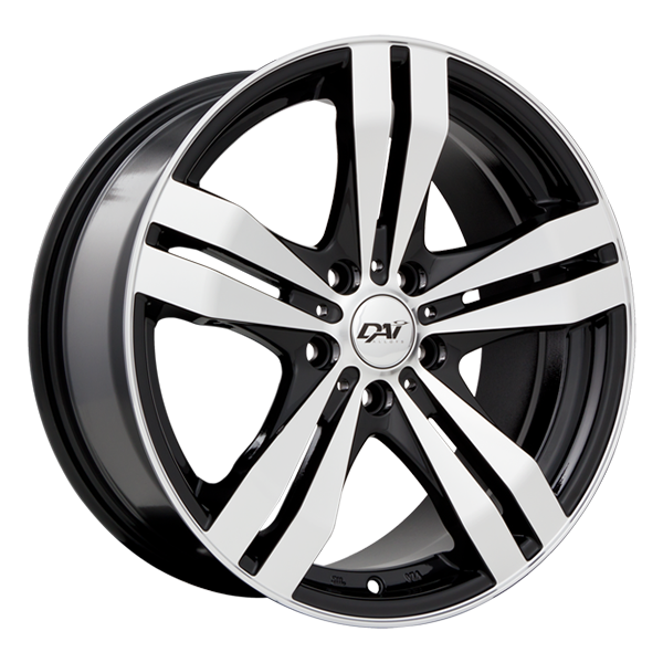 DAI Wheels TARGET Gloss Black - Machined FaceDW3415012 | Size: 15x6.5 | Bolt Pattern: 4x100 | Offset: 40 | Center Bore: 73.1