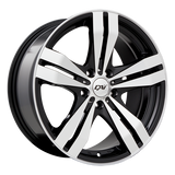 DAI Wheels TARGET Gloss Black - Machined FaceDW3415012 | Size: 15x6.5 | Bolt Pattern: 4x100 | Offset: 40 | Center Bore: 73.1