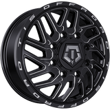 Gloss Black - Milled Edge 22x8.3 8x210 Conical TIS Wheels
