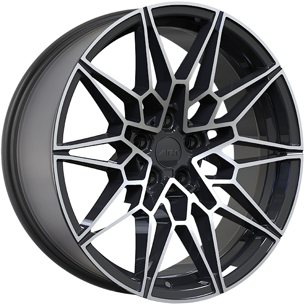 Gloss Black - Machined Face 19x9.0 5x120 Conical ART Replica
