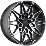 Gloss Black - Machined Face 19x9.0 5x120 Conical ART Replica