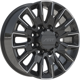 Gloss Black - Milled Edge 20x8.5 8x165.1 Conical ART Replica