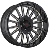Gloss Black - Milled Edge 20x10.0 5x127/5x139.7 Conical Forged Wheels