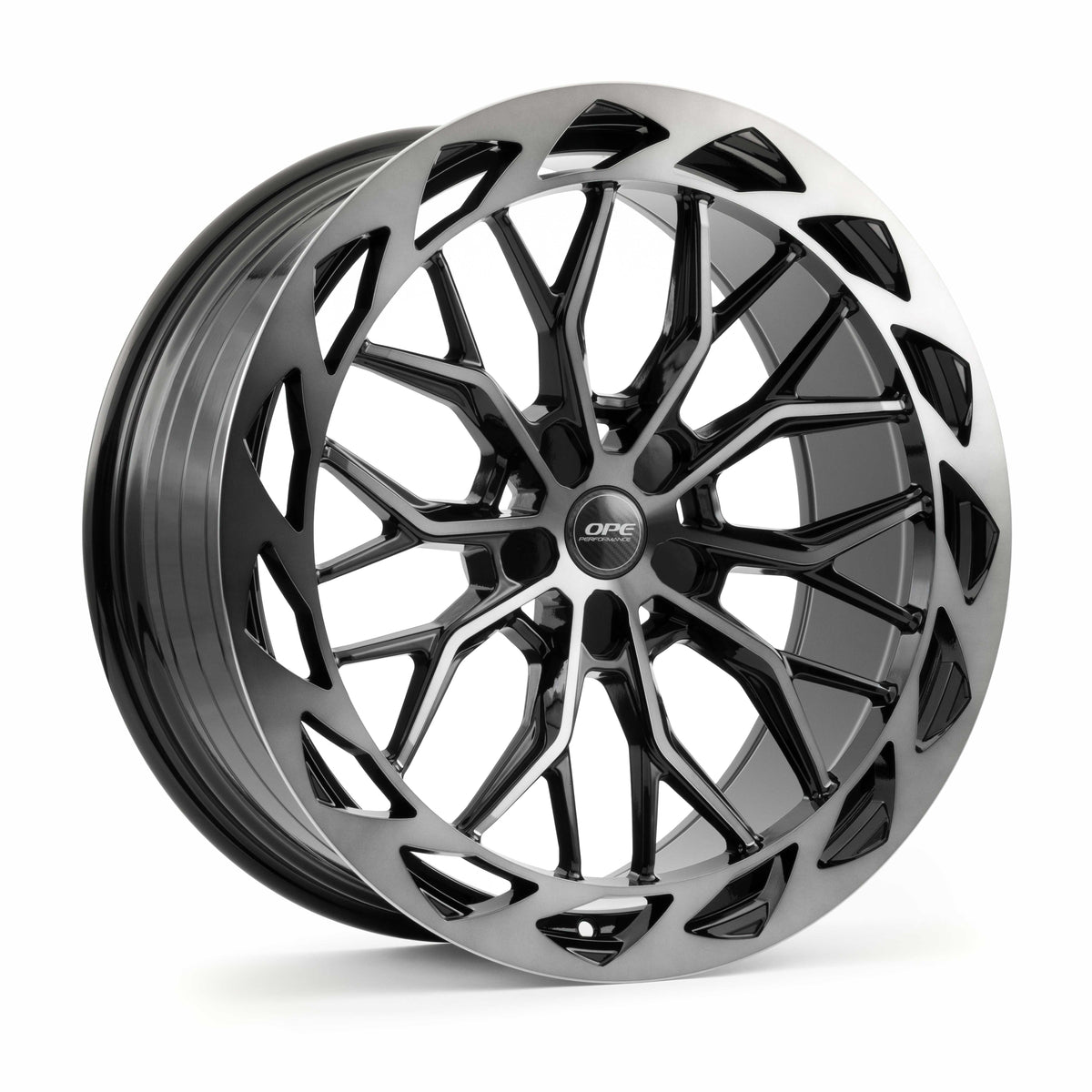 OPE FF12 20x10.5 5x114.3 Gloss Black Machined Dark Tint  | ET  40  | CB  73.1