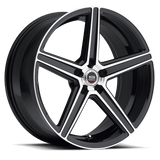 SPEC-1 RACING SP-8 Gloss Black Machined 18x8.5 5x114.3 Wheels | Offset: 35 | Backspace: 6.25 | Bore: 0