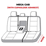 Covercraft 22-24 Dodge RAM Mega Polycotton SeatSaver Custom Second Row Seat Covers - Charcoal