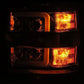 AlphaRex 15-19 Chevy Silverado 2500/3500 LUXX-Series Proj. Headlights Blk w/Actv SeqSig & SBDRL
