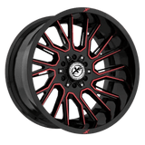XF OFFROAD Black Machined Red XF-230 22x10 5x127/5x139.7 Wheels