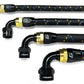 GReddy AN10 90 Degree Swivel Hose End - Black/Gold Anodized