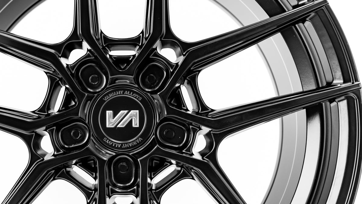 19x10 Semi-Gloss Black Cold Forged Collection HELIUM Variant Forged Alloy Wheels