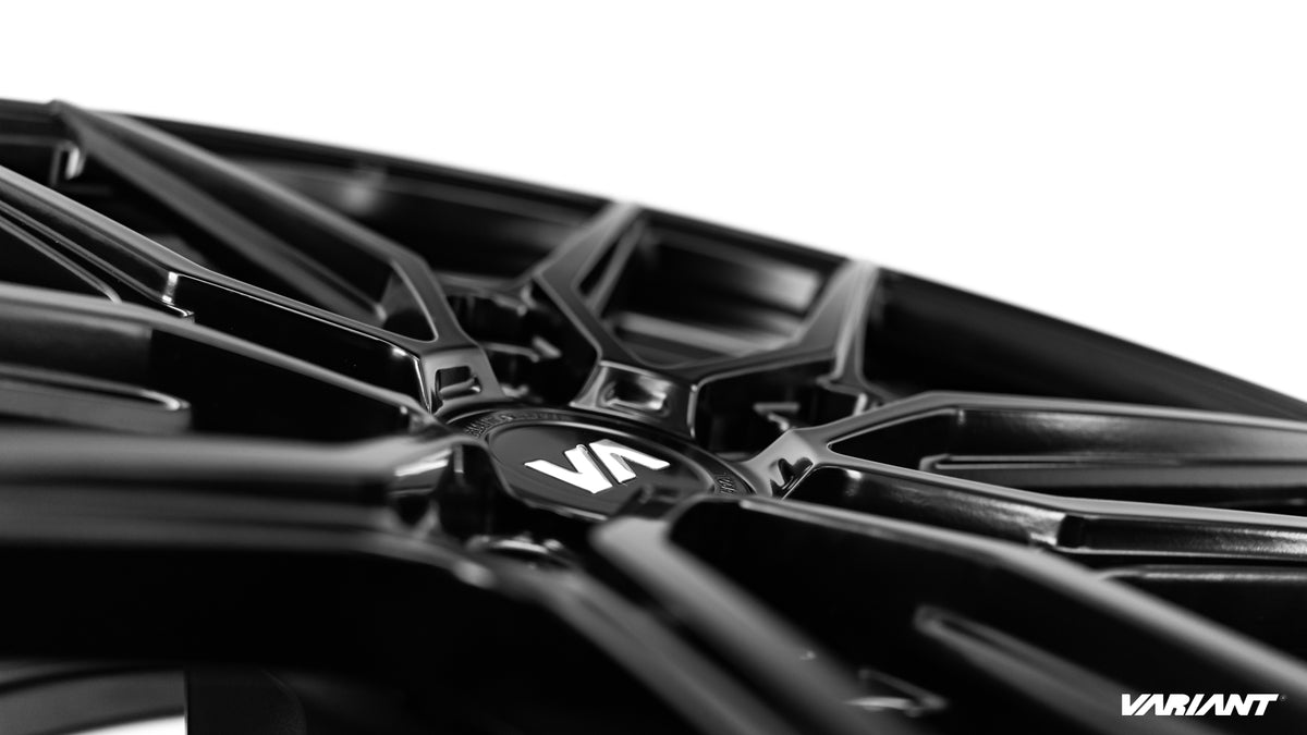19x10 Semi-Gloss Black Cold Forged Collection HELIUM Variant Forged Alloy Wheels