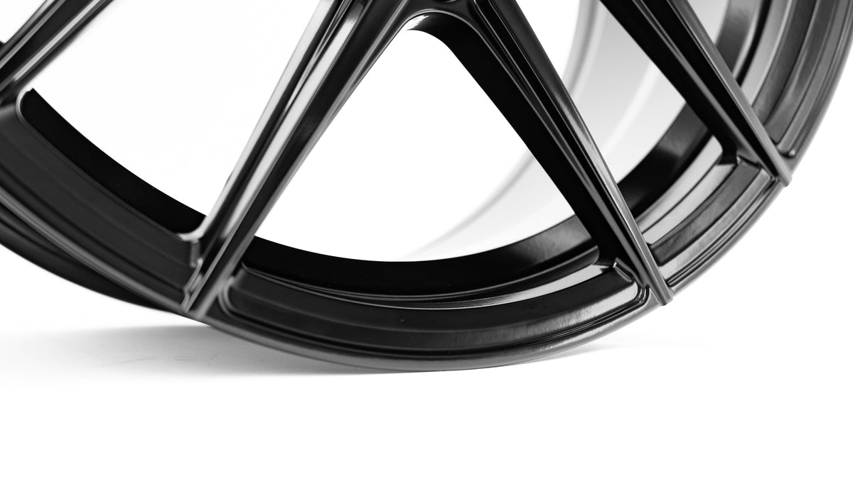 19x10 Semi-Gloss Black Cold Forged Collection HELIUM Variant Forged Alloy Wheels